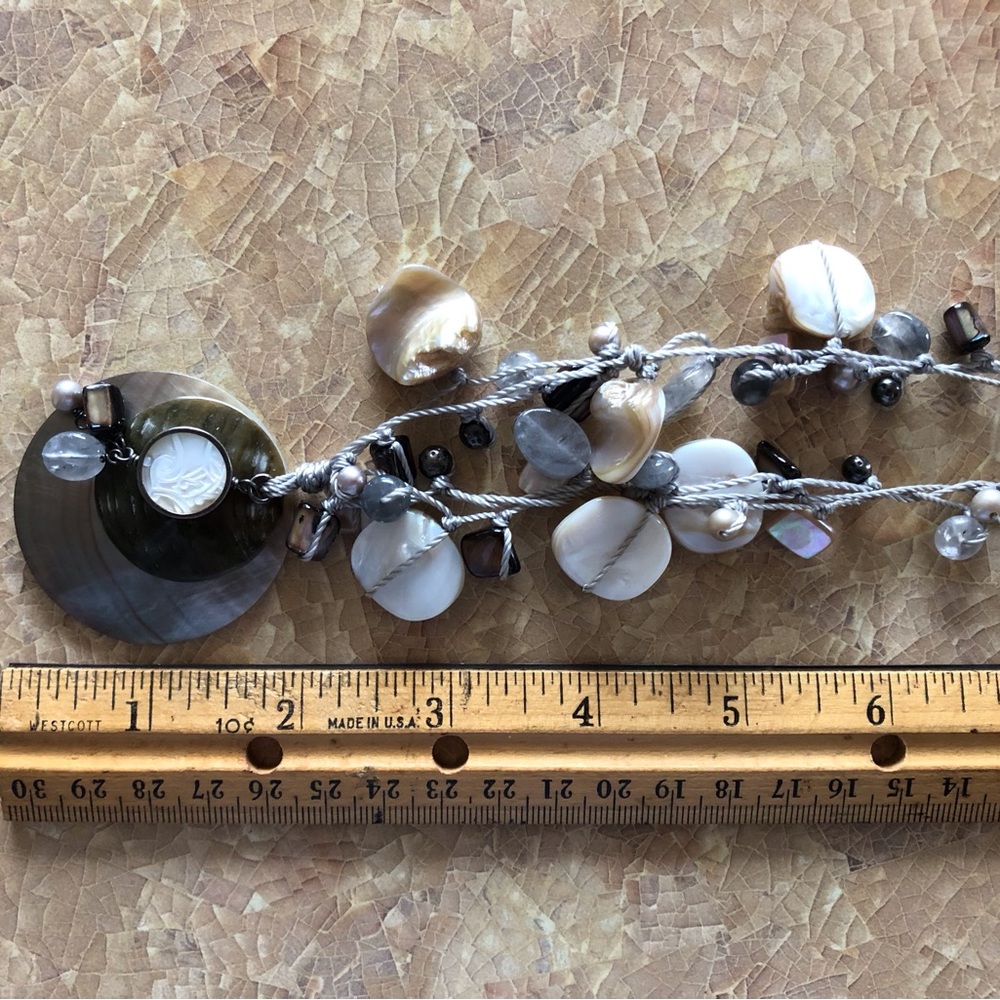 Retired Silpada -- String Quartz/Shell Necklace - image 6
